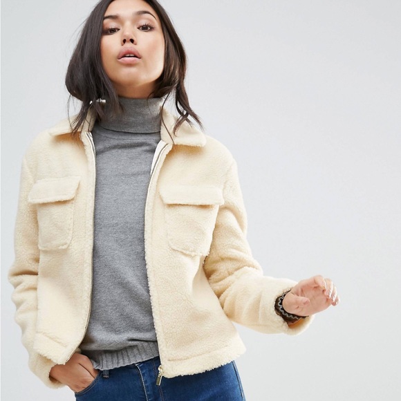 Barney's Originals Coat in Teddy Faux Fur - Picture 1 of 6